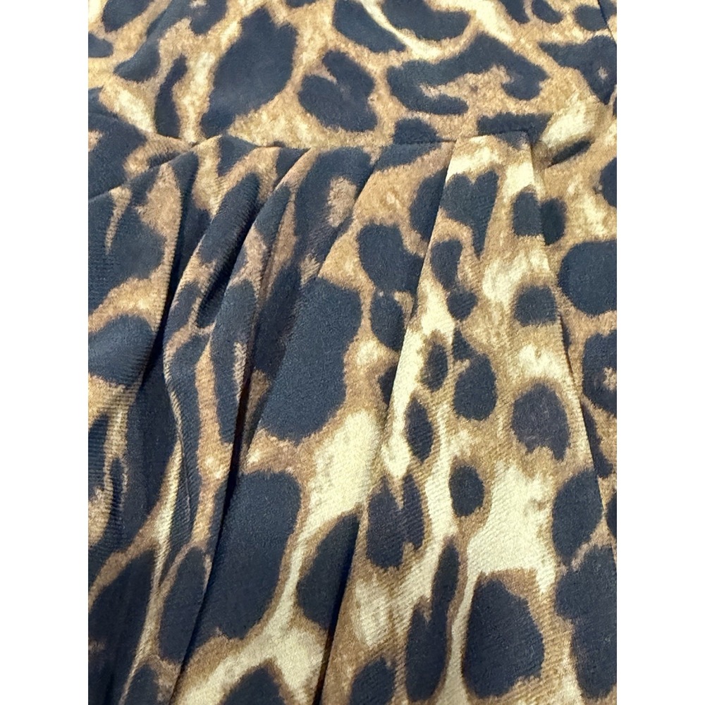 Lauren Ralph Lauren Leopard Print Faux Wrap Ruched Sheath Dress Women's 6 - Picture 8 of 9